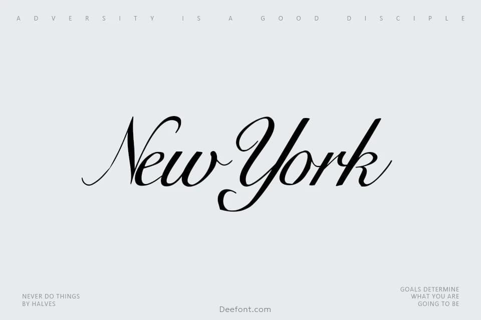 New York NY Font